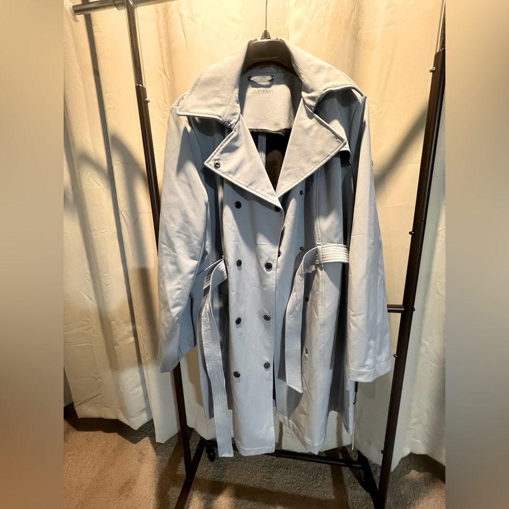 Calvin Klein Women’s Double Breasted Military Trench/Rain Coat